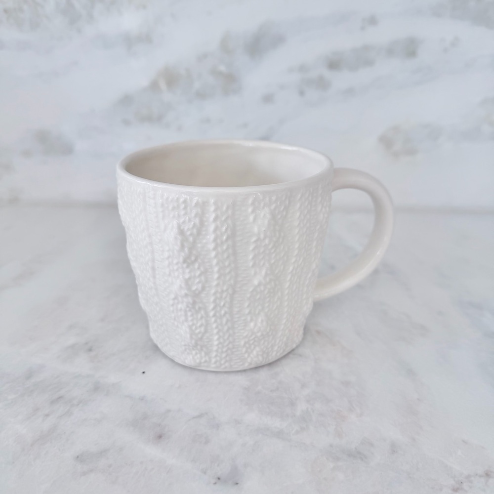Starbucks White Sweater Ceramic Mug